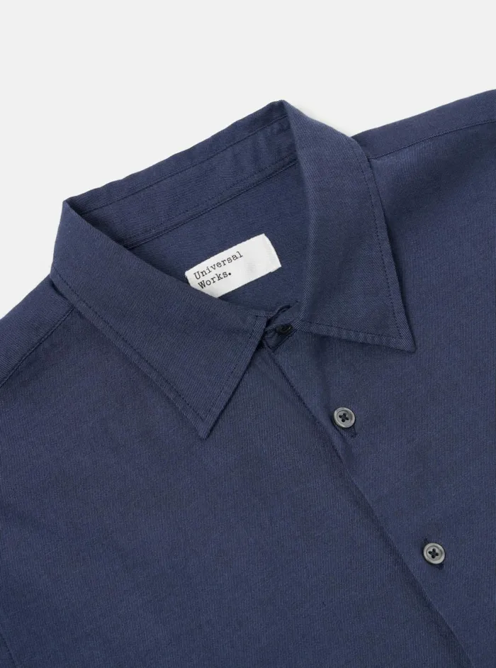 Square Pocket Shirt In Navy SG Brushed Twill Men Universal Works Shirts