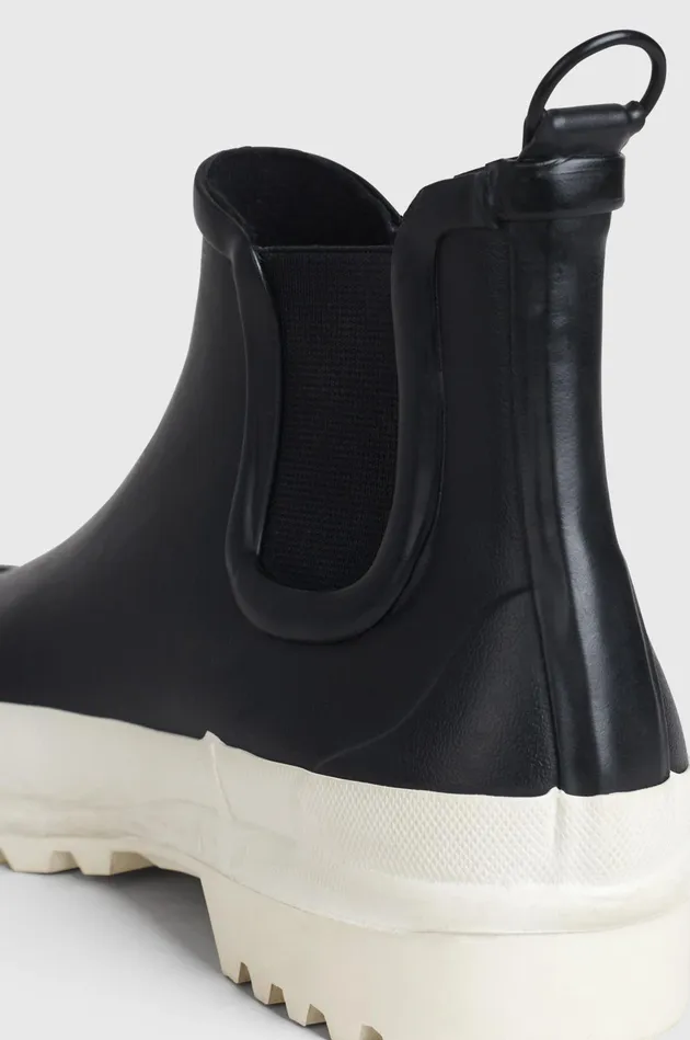 Stutterheim Black And White Chelsea Rainwalker Boots Women Chelsea Boots