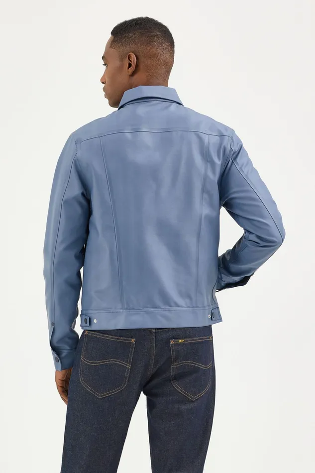 Stutterheim Lee X STUTTERHEIM Storm Rider Jacket Ash Blue Men Raincoats
