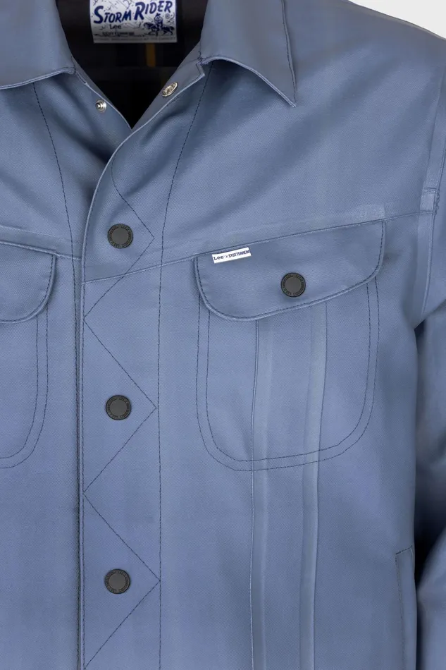 Stutterheim Lee X STUTTERHEIM Storm Rider Jacket Ash Blue Men Raincoats