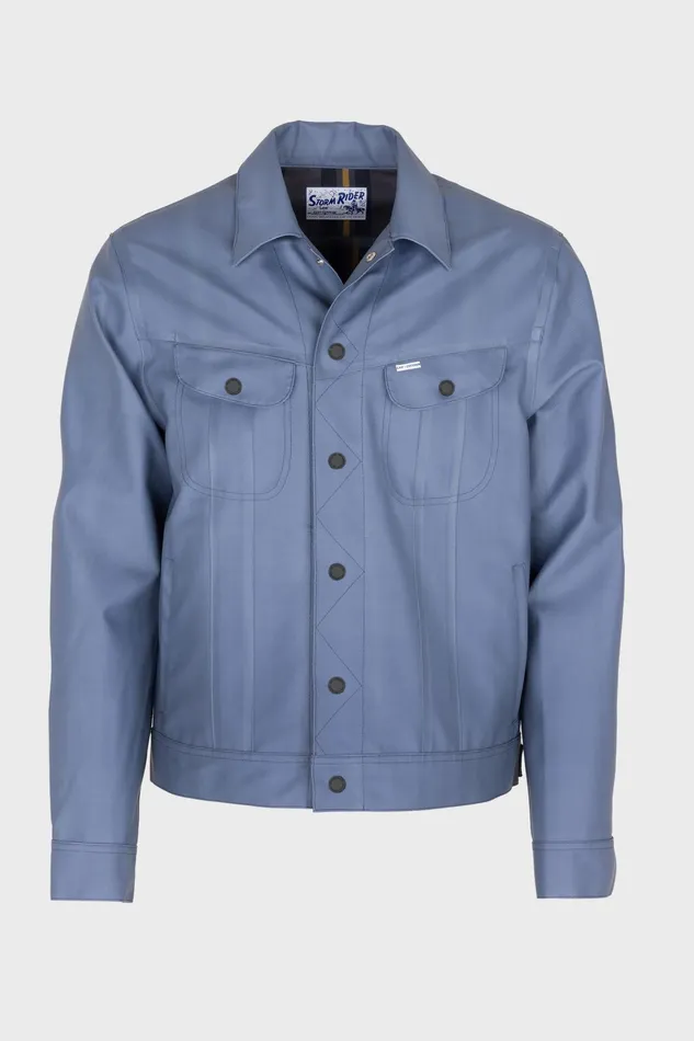 Stutterheim Lee X STUTTERHEIM Storm Rider Jacket Ash Blue Men Raincoats