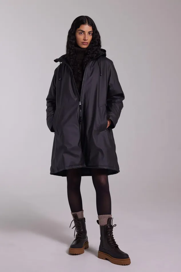 Stutterheim Mosebacke Winter Jacket Black Women Winter Coats