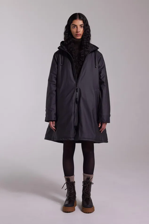 Stutterheim Mosebacke Winter Jacket Black Women Winter Coats