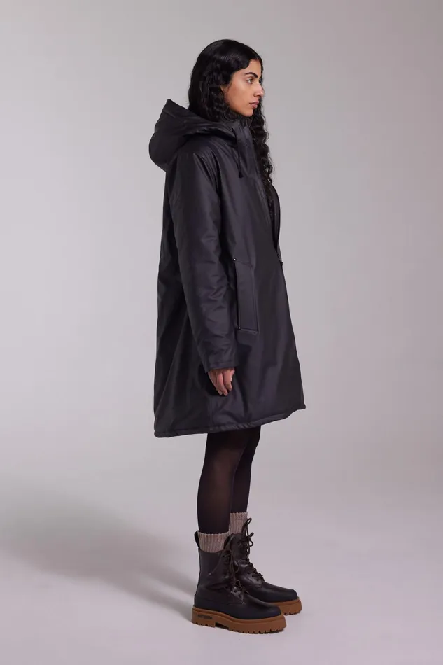 Stutterheim Mosebacke Winter Jacket Black Women Winter Coats