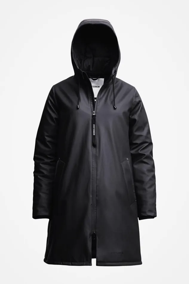 Stutterheim Mosebacke Winter Jacket Black Women Winter Coats