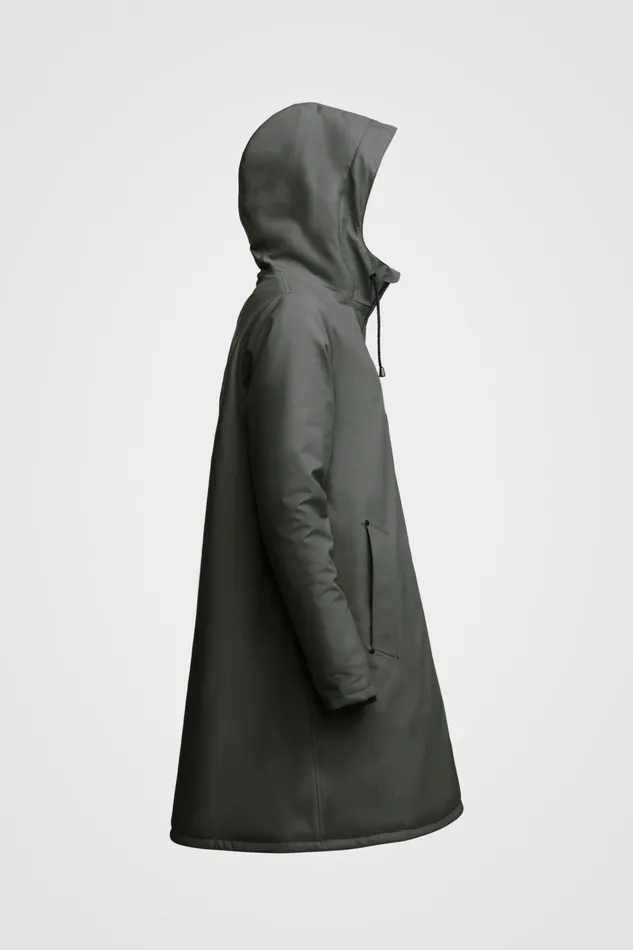 Stutterheim Mosebacke Winter Jacket Green Women Raincoats