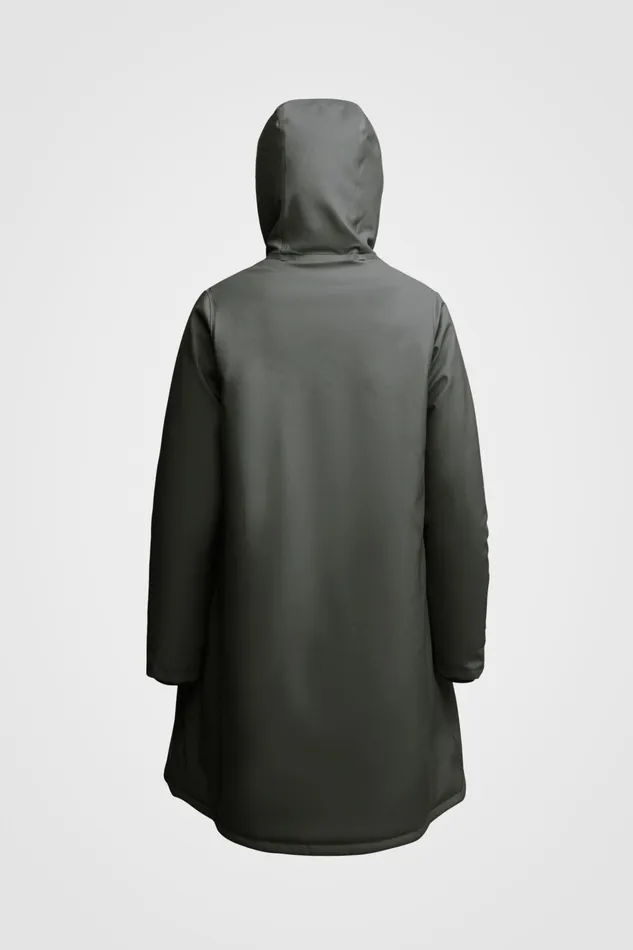 Stutterheim Mosebacke Winter Jacket Green Women Raincoats