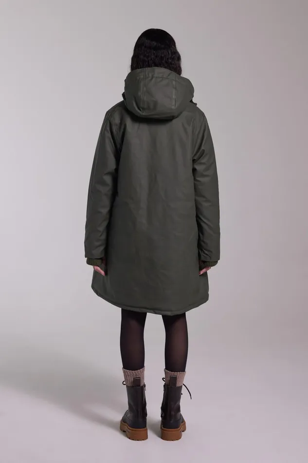 Stutterheim Mosebacke Winter Jacket Green Women Raincoats