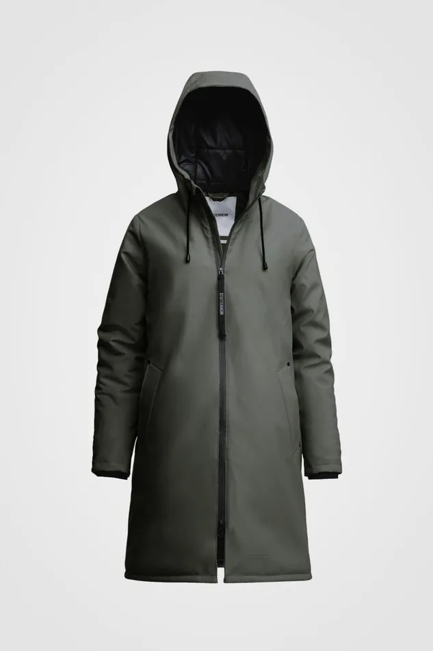 Stutterheim Mosebacke Winter Jacket Green Women Raincoats