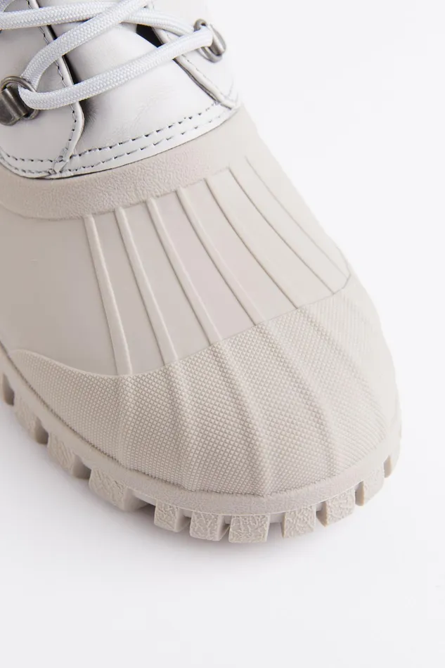 Stutterheim Patrol Boot Leather Ivory Women Leather Boots