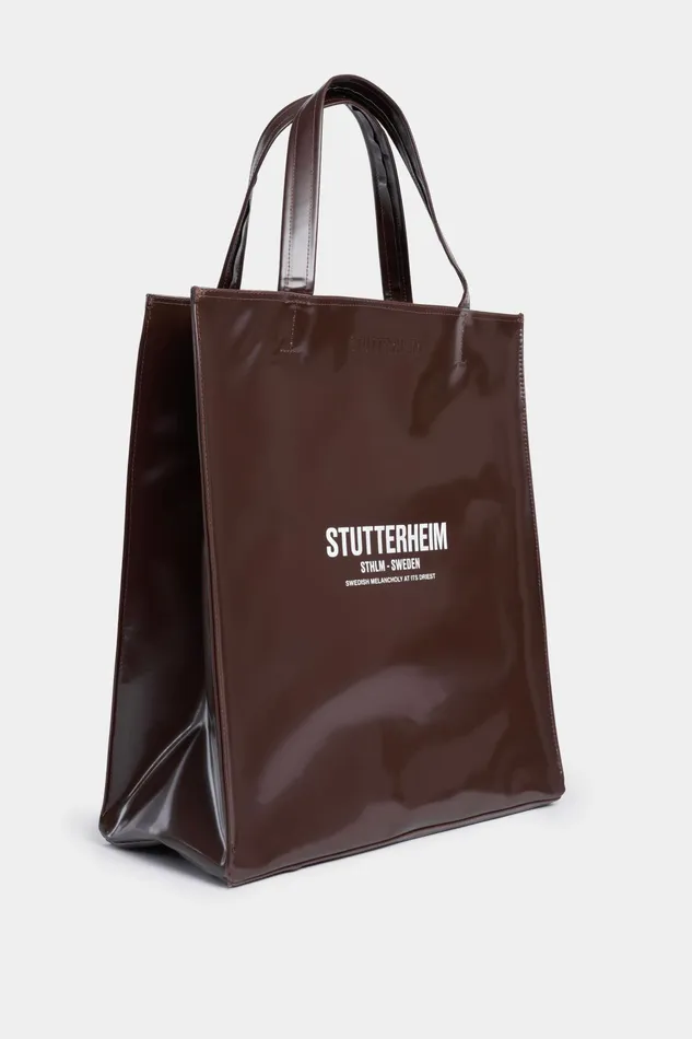 Stutterheim Stylist Opal Bag Dark Brown Opal Women Tote Bags