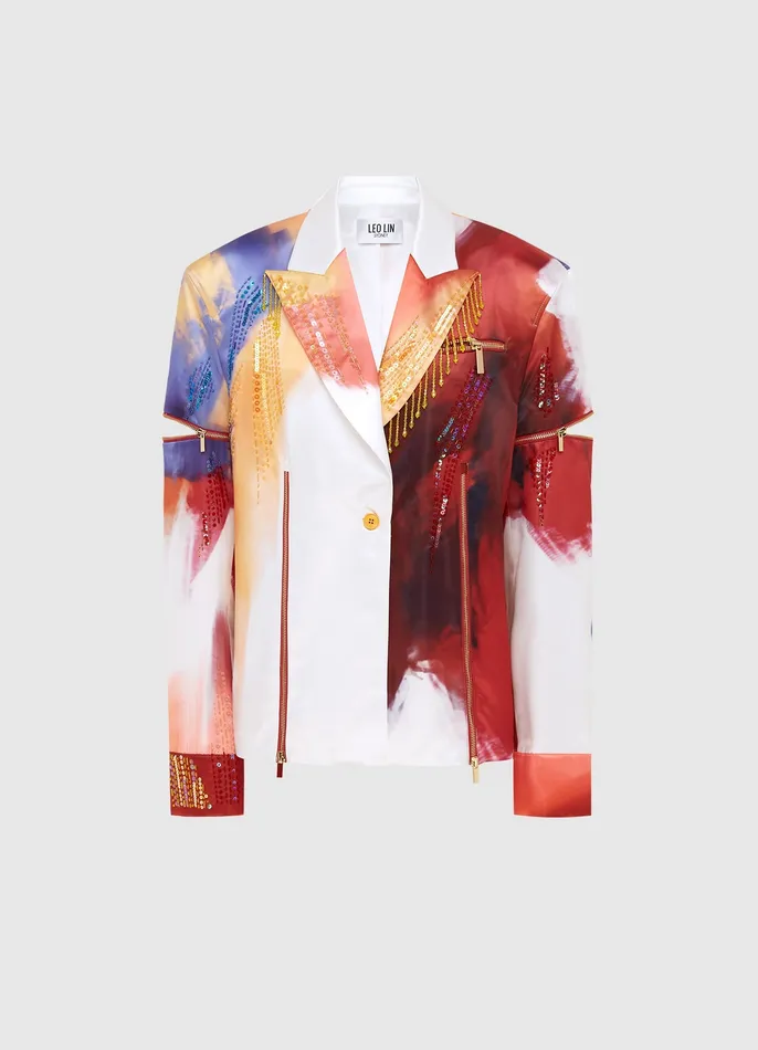 Suiting Brielle Blazer 8211 Reminiscence Print LEO LIN Women
