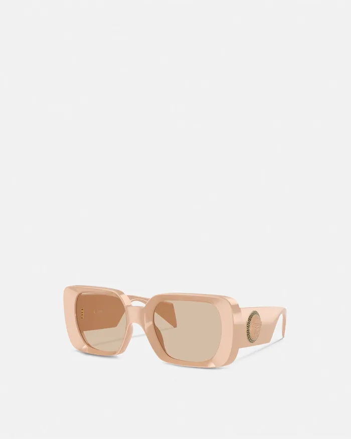 Sunglasses WomenMen Versace Medusa Medallion Sunglasses Beige