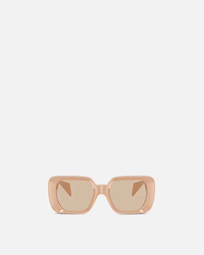 Sunglasses WomenMen Versace Medusa Medallion Sunglasses Beige