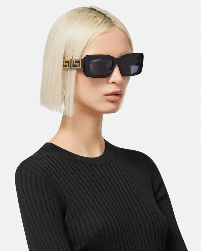 Sunglasses Women Versace Endless Greca Sunglasses Blackgold