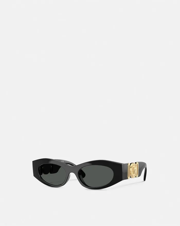 Sunglasses Women Versace Medusa Biggie CatEye Sunglasses Blackgold