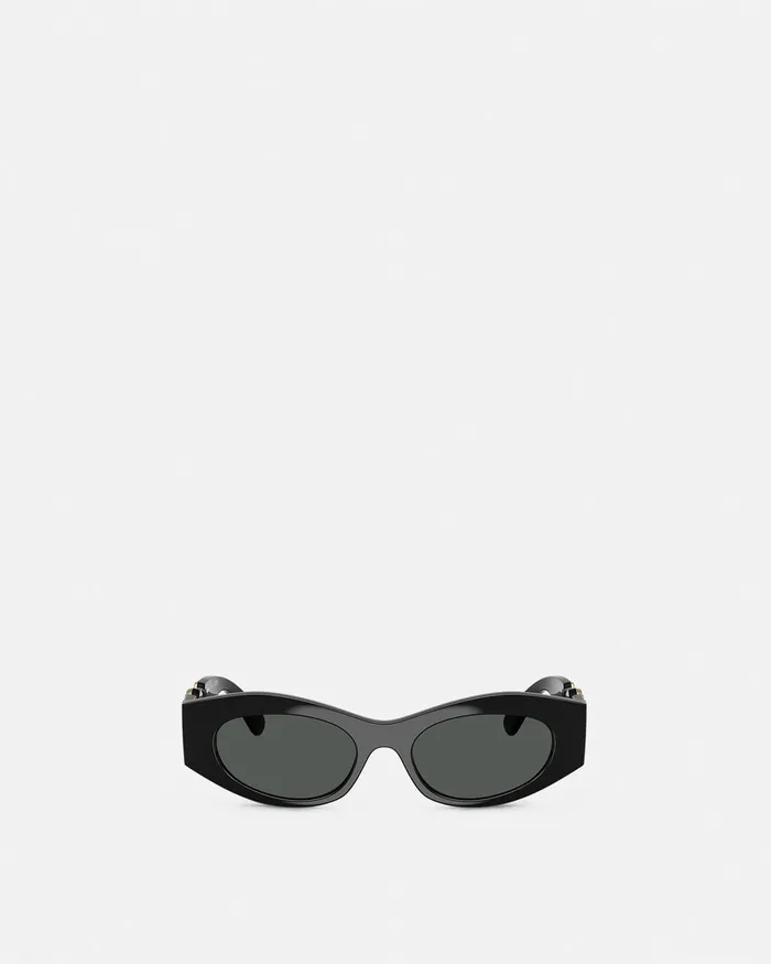 Sunglasses Women Versace Medusa Biggie CatEye Sunglasses Blackgold