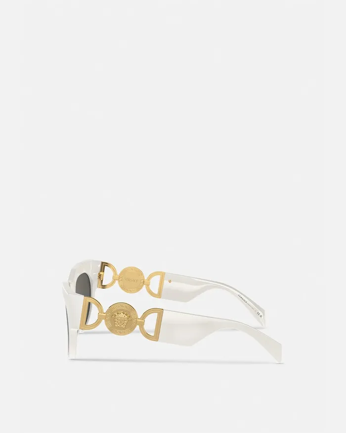 Sunglasses Women Versace Winged Medusa Sunglasses Havana