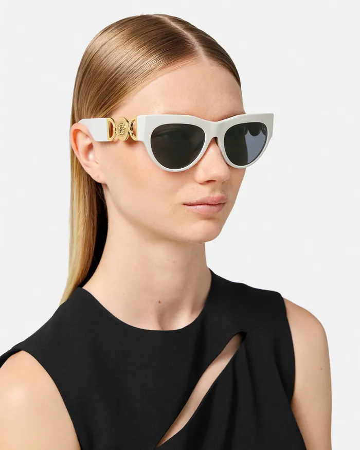 Sunglasses Women Versace Winged Medusa Sunglasses Havana