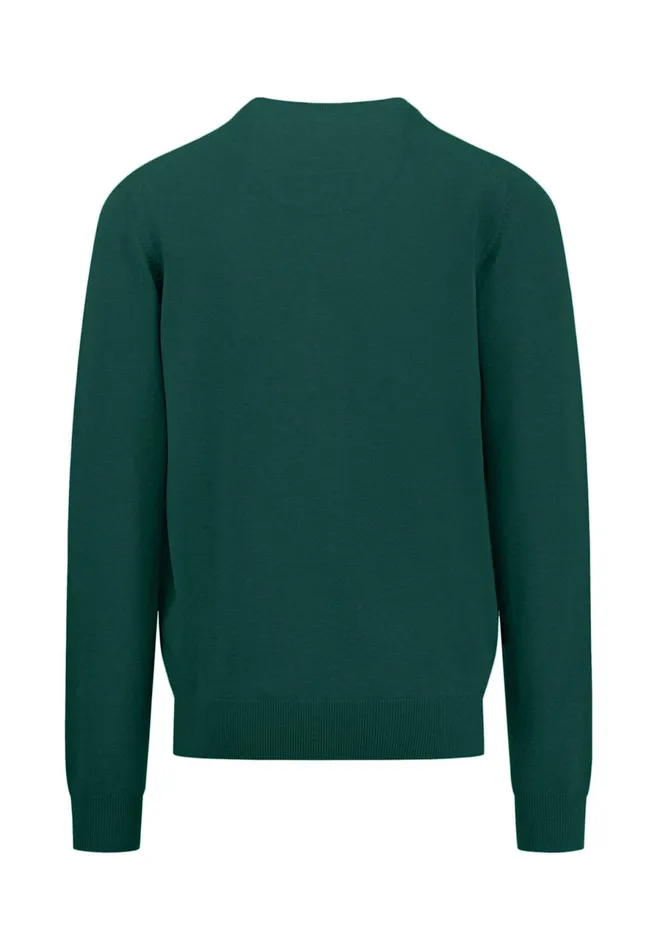Sweater Men FYNCHHATTON Cotton Knitting Sweater With Vneckline Vibrant Bluenew Dijonrustruby Redflamepale Blushfuchsiadark Teal