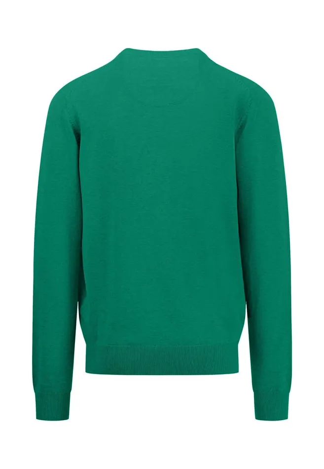 Sweater Men FYNCHHATTON Cotton Knitting Sweater With Vneckline Vibrant Bluenew Dijonrustruby Redflamepale Blushfuchsiadark Teal