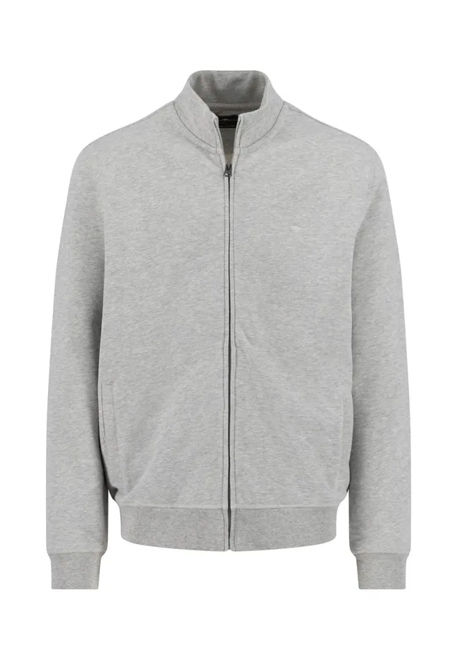 Sweater Men FYNCHHATTON Part Jacket With A Stand up Collar And Logodail photos With Interferers Navymedium Gray