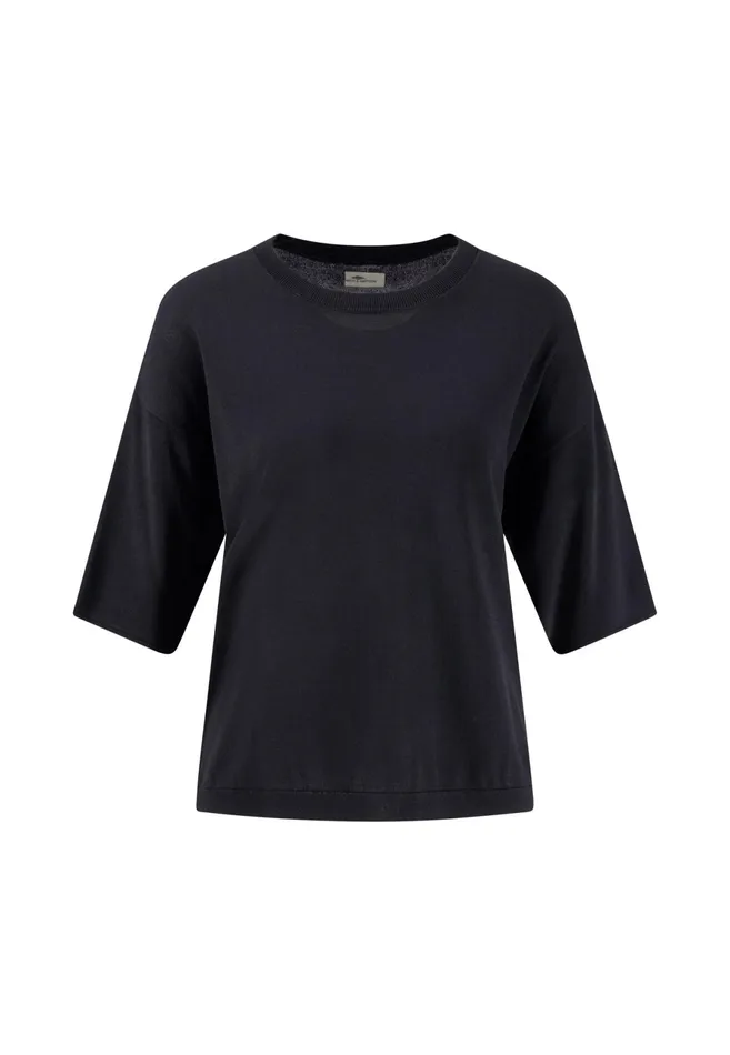 Sweater Women FYNCHHATTON Knitting Sweater With A Round Neckline Black