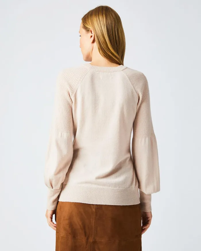 Sweaters and Knits Women Billy Reid Balloon Sleeve Crew Sweater Light Pink