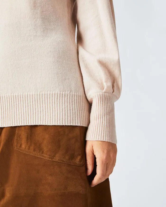 Sweaters and Knits Women Billy Reid Balloon Sleeve Crew Sweater Light Pink