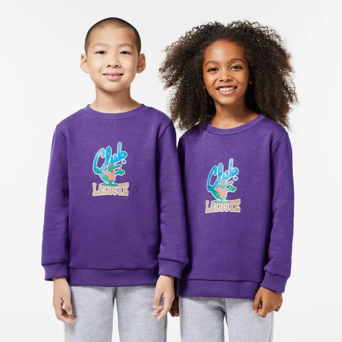 Sweaters and Sweatshirts Kids Lacoste Kids039 Contrast Signature Print Sweatshirt Acai Purple Sni Sweaters and Sweatshirts Kids Lacoste Kids039 Contrast Signature Print Sweatshirt Acai Purple Sni