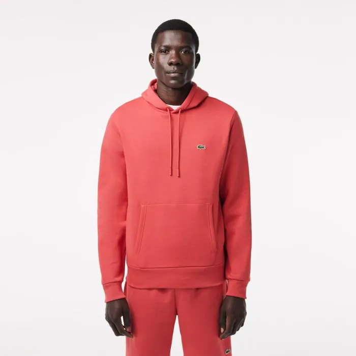 Sweaters and Sweatshirts Men Lacoste Men039s Classic Fit Cotton Blend Hoodie Pink Zv9
