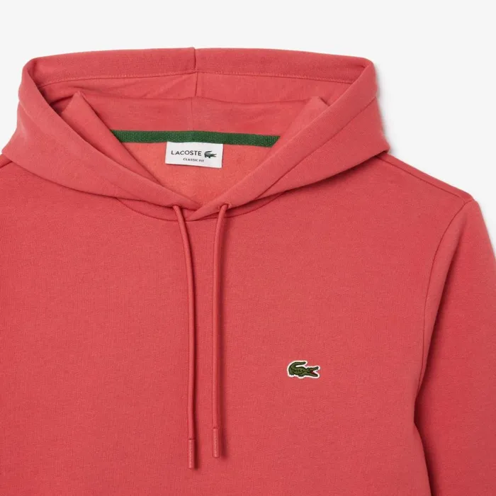Sweaters and Sweatshirts Men Lacoste Men039s Classic Fit Cotton Blend Hoodie Pink Zv9
