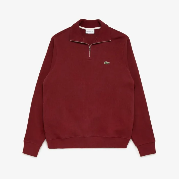 Sweaters and Sweatshirts Men Lacoste Men039s HalfZip Cotton Sweatshirt Bordeaux Zs1 Sweaters and Sweatshirts Men Lacoste Men039s HalfZip Cotton Sweatshirt Bordeaux Zs1