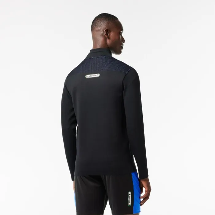 Sweaters and Sweatshirts Men Lacoste Men039s Lacoste Tennis X Daniil Medvedev PostMatch Jacket Black Blue L5i