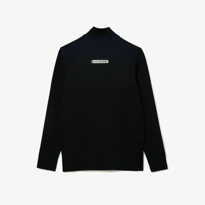 Sweaters and Sweatshirts Men Lacoste Men039s Lacoste Tennis X Daniil Medvedev PostMatch Jacket Black Blue L5i