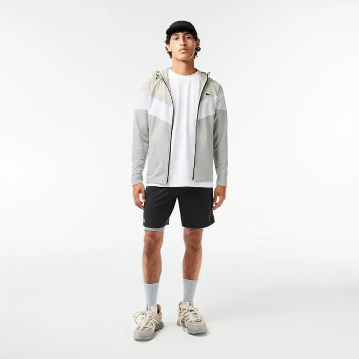 Sweaters and Sweatshirts Men Lacoste Men039s Stretch Sweatshirt Grey White Grey M5i