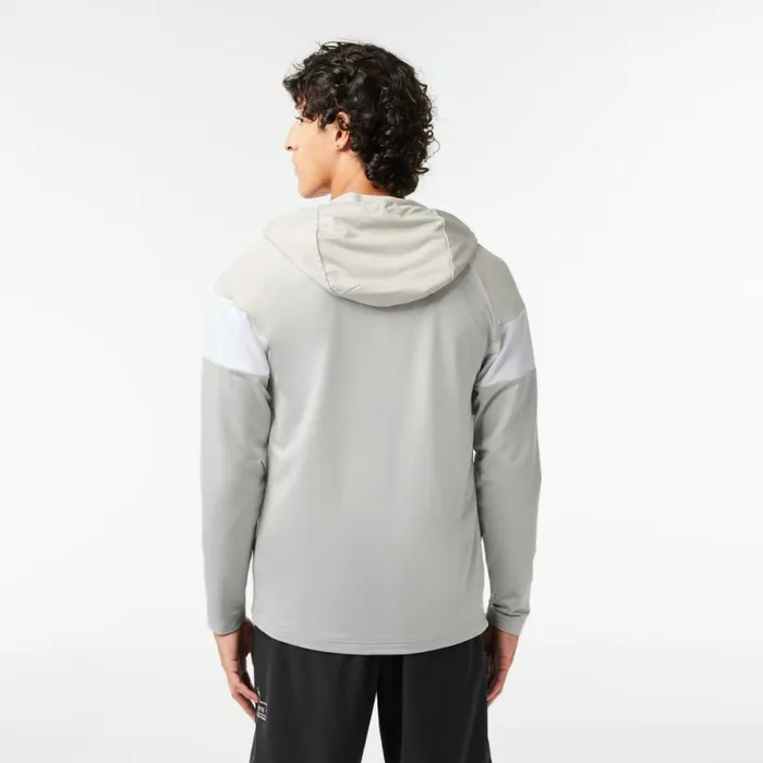Sweaters and Sweatshirts Men Lacoste Men039s Stretch Sweatshirt Grey White Grey M5i