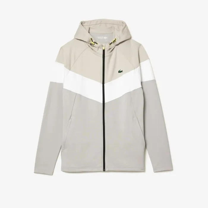 Sweaters and Sweatshirts Men Lacoste Men039s Stretch Sweatshirt Grey White Grey M5i