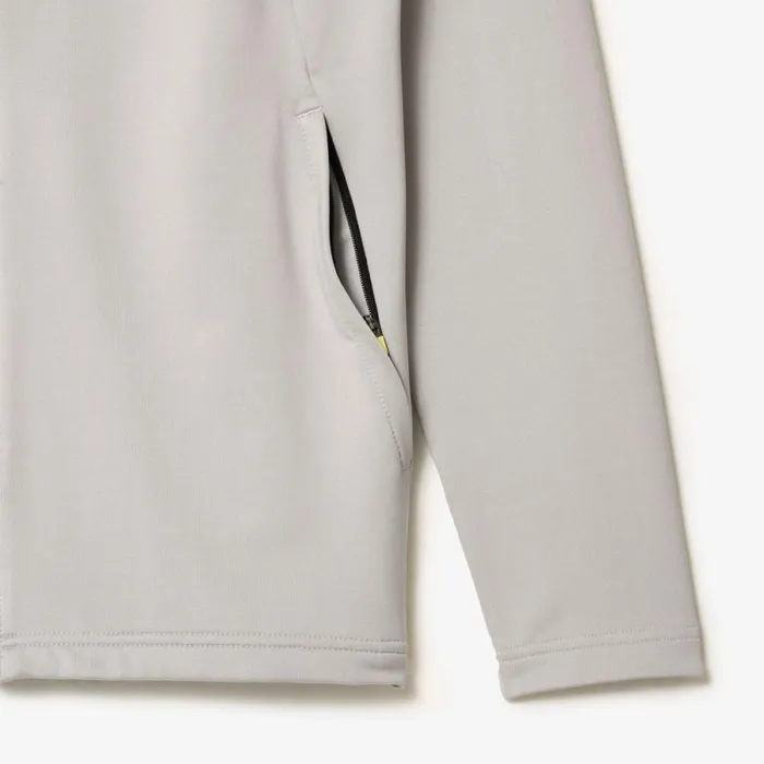 Sweaters and Sweatshirts Men Lacoste Men039s Stretch Sweatshirt Grey White Grey M5i