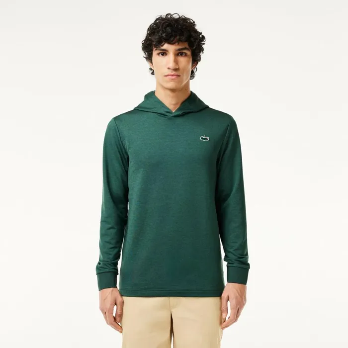 Sweaters and Sweatshirts Men Lacoste Men039s UltraDry Golf Hoodie Green Iwg