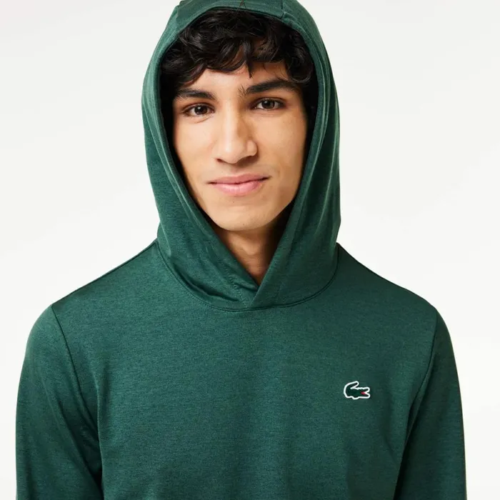 Sweaters and Sweatshirts Men Lacoste Men039s UltraDry Golf Hoodie Green Iwg