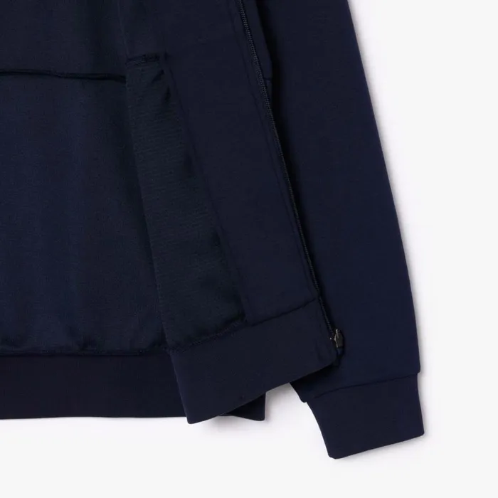 Sweaters and Sweatshirts Men Lacoste Mens Sport Mesh Panels Hoodie Navy Blue 423
