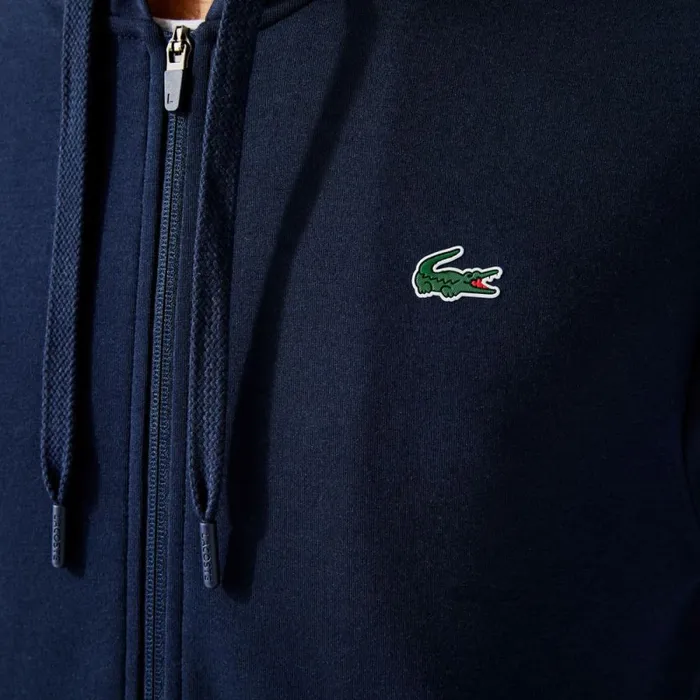 Sweaters and Sweatshirts Men Lacoste Mens Sport Mesh Panels Hoodie Navy Blue 423