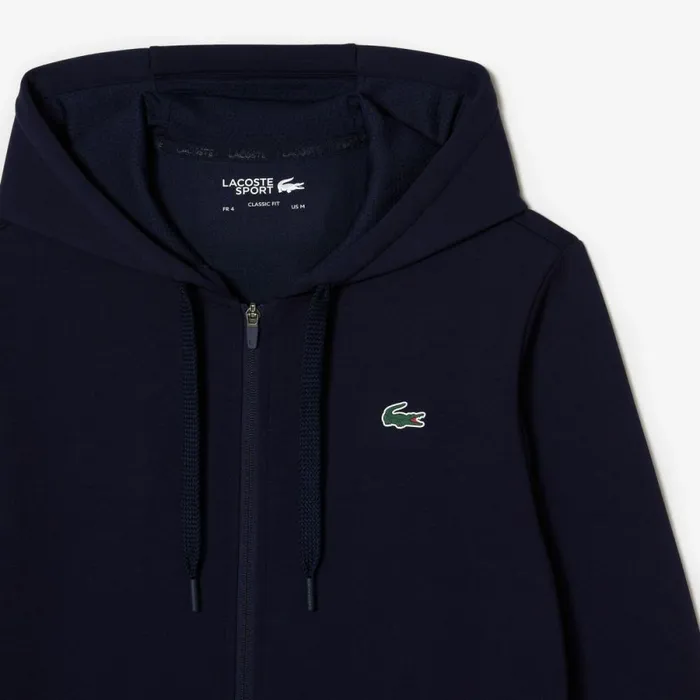 Sweaters and Sweatshirts Men Lacoste Mens Sport Mesh Panels Hoodie Navy Blue 423