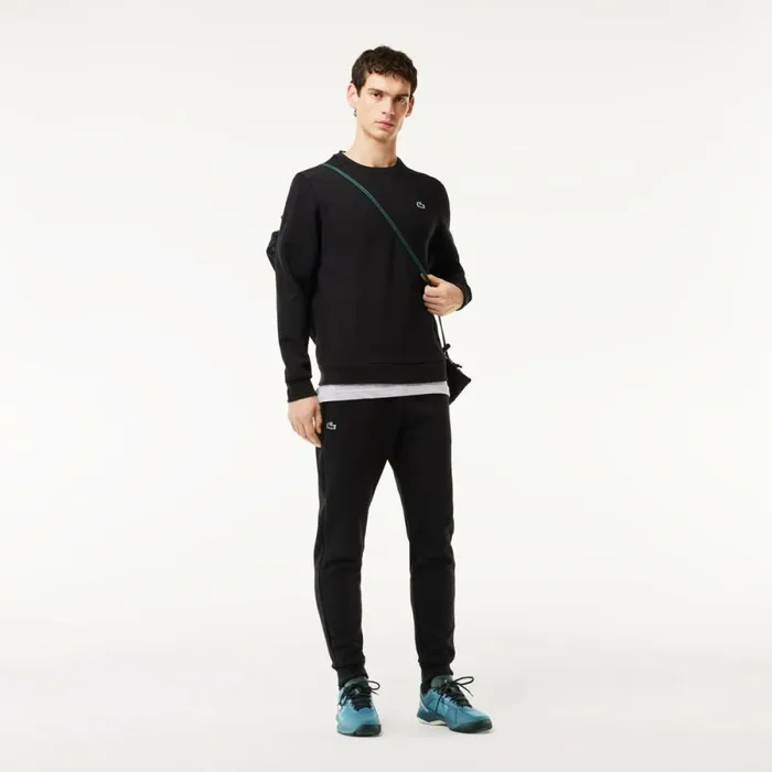 Sweaters and Sweatshirts Men Lacoste Mens Sport Mesh Panels Sweatshirt Black C31