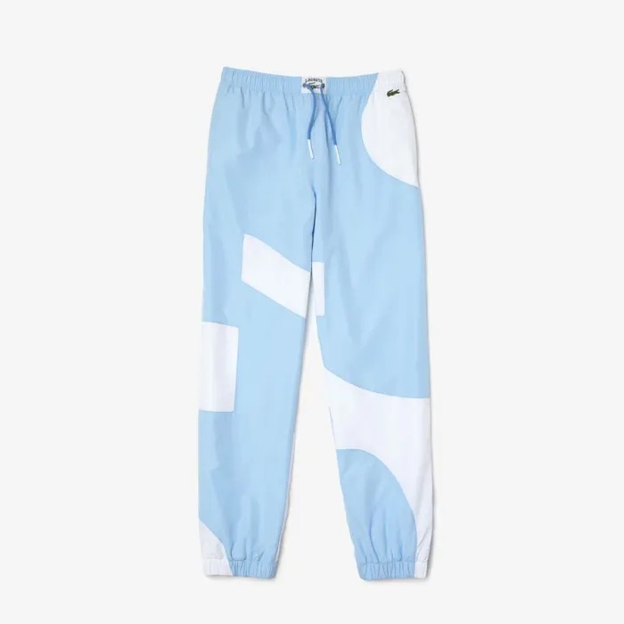 Sweatpants and Trousers Men Lacoste Men039s Heritage Graphic Joggers Blue White E7b