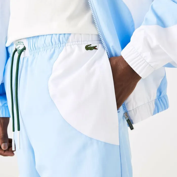 Sweatpants and Trousers Men Lacoste Men039s Heritage Graphic Joggers Blue White E7b
