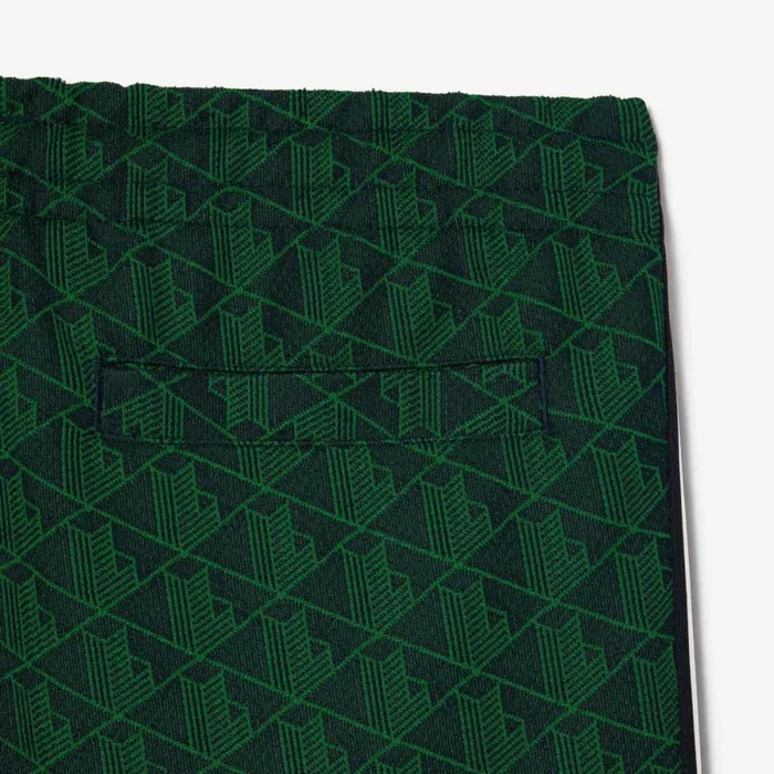 Sweatpants and Trousers Men Lacoste Men039s Jacquard Monogram Paris Sweatpants Navy Blue Green Iq0