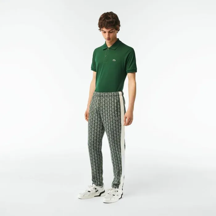Sweatpants and Trousers Men Lacoste Men039s Monogram Print Pants Green Beige 7m4 Sweatpants and Trousers Men Lacoste Men039s Monogram Print Pants Green Beige 7m4