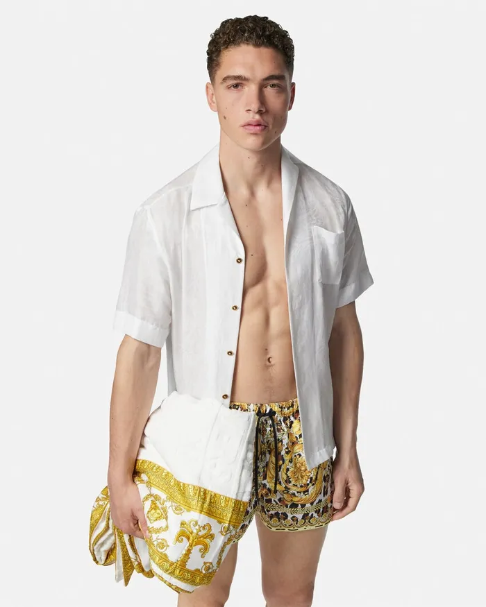 Swimwear Men Versace Wild Barocco Swim Shorts Print